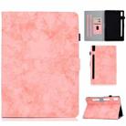 For Lenovo Tab P11 Pro Gen 2 Marble Style Cloth Texture PU Tablet Protective Case(Pink) - 1