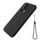 For Xiaomi 13 Lite / 12 Lite NE Pure Color Liquid Silicone Shockproof Phone Case(Black) - 1