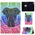 For Lenovo Tab M9 Colored Drawing Horizontal Flip Tablet Leather Case(Elephant) - 1
