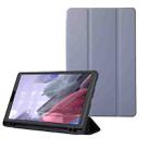 For Samsung Galaxy Tab A7 Lite Solid Color 3-folding Leather Tablet Case(Lavender Grey) - 1
