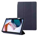 For Xiaomi Redmi Pad 10.61 Solid Color 3-folding Leather Tablet Case(Dark Blue) - 1