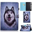 For Lenovo Tab P11 Pro Gen 2 Sewing Thread Horizontal Painted Tablet Leather Case(Husky) - 1