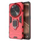 For OPPO Find X6 Pro Magnetic Ring Holder PC + TPU Phone Case(Red) - 1