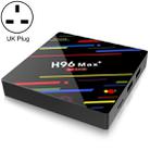 H96 Max+ 4K Ultra HD LED Display Media Player Smart TV Box with Remote Controller, Android 9.0, RK3328 Quad-Core 64bit Cortex-A53, 4GB+64GB, Support TF Card / USBx2 / AV / Ethernet, Plug Specification:UK Plug - 1