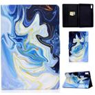 For Lenovo Tab M9 Colored Drawing Horizontal Flip Tablet Leather Case(Blue Marble) - 1