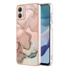 For Motorola Moto G53 Electroplating Marble Dual-side IMD Phone Case(Rose Gold 015) - 1