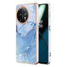 For OnePlus 11 Electroplating Marble Dual-side IMD Phone Case(Blue 018) - 1