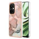 For OnePlus Nord CE 3 5G Electroplating Marble Dual-side IMD Phone Case(Rose Gold 015) - 1