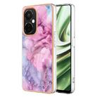 For OnePlus Nord CE 3 5G Electroplating Marble Dual-side IMD Phone Case(Pink 013) - 1