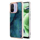 For Xiaomi Redmi 12C/11A 4G Global Electroplating Marble Dual-side IMD Phone Case(Green 017) - 1