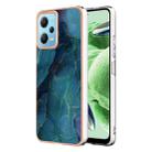 Electroplating Marble Dual-side IMD Phone Case For Xiaomi Redmi Note 12 5G Global/Note 12 5G China/Poco X5 5G(Green 017) - 1