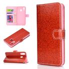 For Samsung Galaxy M20 Glitter Powder Horizontal Flip Leather Case with Card Slots & Holder & Photo Frame & Wallet(Red) - 1