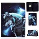 For Lenovo Tab M9 Colored Drawing Horizontal Flip Tablet Leather Case(Wolf) - 1
