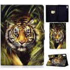 For Lenovo Tab M9 Colored Drawing Horizontal Flip Tablet Leather Case(Tiger) - 1