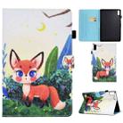 For Lenovo Tab M9 Sewing Thread Horizontal Painted Tablet Leather Case(Little Fox) - 1