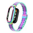 For Xiaomi Mi Band 8 Integrated Metal Case + Bamboo One-bead Buckle Watch Band(Colorful) - 1