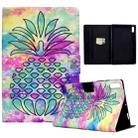 For Lenovo Tab M9 Colored Drawing Horizontal Flip Tablet Leather Case(Colored Pineapple) - 1