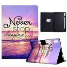 For Lenovo Tab P11 Pro Gen 2 Colored Drawing Horizontal Flip Tablet Leather Case(Seawater) - 1