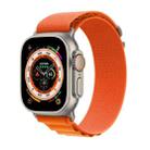 WiWU Nylon Loop Watch Band For Apple Watch Ultra 49mm&Watch Ultra 2 49mm / Series 9&8&7 45mm / SE 3&SE 2&6&SE&5&4 44mm / 3&2&1 42mm(Orange) - 1