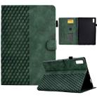 For Lenovo Tab M9 Rhombus Embossed Leather Tablet Case(Green) - 1