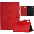 For Lenovo Tab M9 Rhombus Embossed Leather Tablet Case(Red) - 1