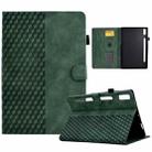 For Lenovo Tab P11 Pro Gen 2 Rhombus Embossed Leather Tablet Case(Green) - 1