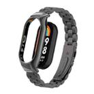 For Xiaomi Mi Band 8 Integrated Metal Case + Three-bead Watch Band(Elegant Black) - 1