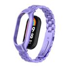 For Xiaomi Mi Band 8 Integrated Metal Case + Three-bead Watch Band(Hyun Purple) - 1