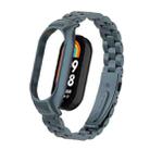 For Xiaomi Mi Band 8 Integrated Metal Case + Three-bead Watch Band(Titanium Gray) - 1