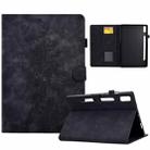 For Lenovo Tab P11 Pro Gen 2 Peony Butterfly Embossed Leather Tablet Case(Black) - 1