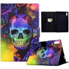 For Lenovo Tab M9 Coloured Drawing Leather Tablet Case(Skull) - 1