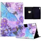 For Lenovo Tab M9 Coloured Drawing Leather Tablet Case(Peony Butterfly) - 1