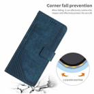 For Samsung Galaxy Note10 Skin Feel Stripe Pattern Leather Phone Case with Lanyard(Blue) - 6