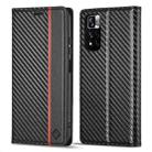 For Xiaomi Redmi Note 12 Pro 4G Global LC.IMEEKE Carbon Fiber Leather Phone Case(Vertical Black) - 1