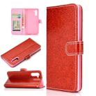 For Samsung Galaxy Note 10 Glitter Powder Horizontal Flip Leather Case with Card Slots & Holder & Photo Frame & Wallet(Red) - 1