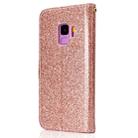 For Samsung Galaxy S9 Glitter Powder Horizontal Flip Leather Case with Card Slots & Holder & Photo Frame & Wallet(Rose Gold) - 4