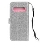 For Samsung Galaxy S10 Plus Glitter Powder Horizontal Flip Leather Case with Card Slots & Holder & Photo Frame & Wallet(Silver) - 4