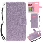 For Samsung Galaxy S10 Plus Glitter Powder Horizontal Flip Leather Case with Card Slots & Holder & Photo Frame & Wallet(Purple) - 1