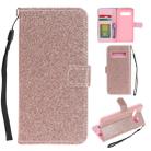 For Samsung Galaxy S10 Plus Glitter Powder Horizontal Flip Leather Case with Card Slots & Holder & Photo Frame & Wallet(Rose Gold) - 1