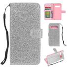 For Samsung Galaxy S10e Glitter Powder Horizontal Flip Leather Case with Card Slots & Holder & Photo Frame & Wallet(Silver) - 1