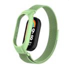 For Xiaomi Mi Band 8 Integrated Metal Case + Milanese Magnetic Watch Band(Matcha Green) - 1