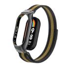 For Xiaomi Mi Band 8 Integrated Metal Case + Milanese Magnetic Watch Band(Black+Gold) - 1