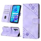 For Huawei nova 5T / Honor 20 Skin-feel Embossed Leather Phone Case(Light Purple) - 1