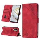 For Huawei nova 10 Skin-feel Embossed Leather Phone Case(Red) - 1