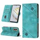 For Huawei nova 10 Skin-feel Embossed Leather Phone Case(Green) - 1