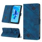 For Huawei P20 lite 2019 / nova 5i Skin-feel Embossed Leather Phone Case(Blue) - 1