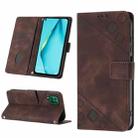 For Huawei P40 lite/nova 6 SE / nova 7i Skin-feel Embossed Leather Phone Case(Brown) - 1