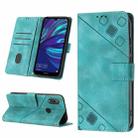 For Huawei Y7 2019 / Enjoy 9 Skin-feel Embossed Leather Phone Case(Green) - 1