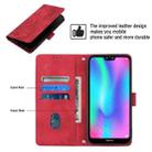For Huawei Enjoy 7S/Honor 9 Lite/Honor 9i Skin-feel Embossed Leather Phone Case(Red) - 5