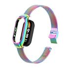 For Xiaomi Mi Band 8 Integrated Metal Case + Steel Mesh Slip Buckle Watch Band(Colorful) - 1